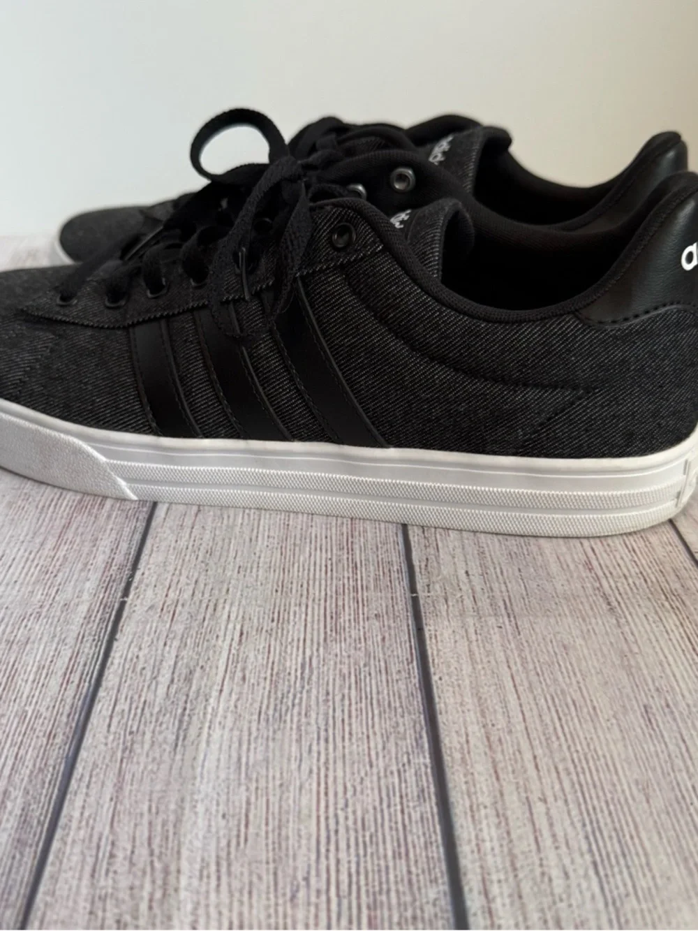 ADIDAS Daily Denim Black Skate Shoes 12